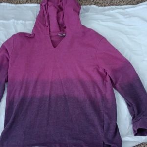 Faded purple hooded shirt